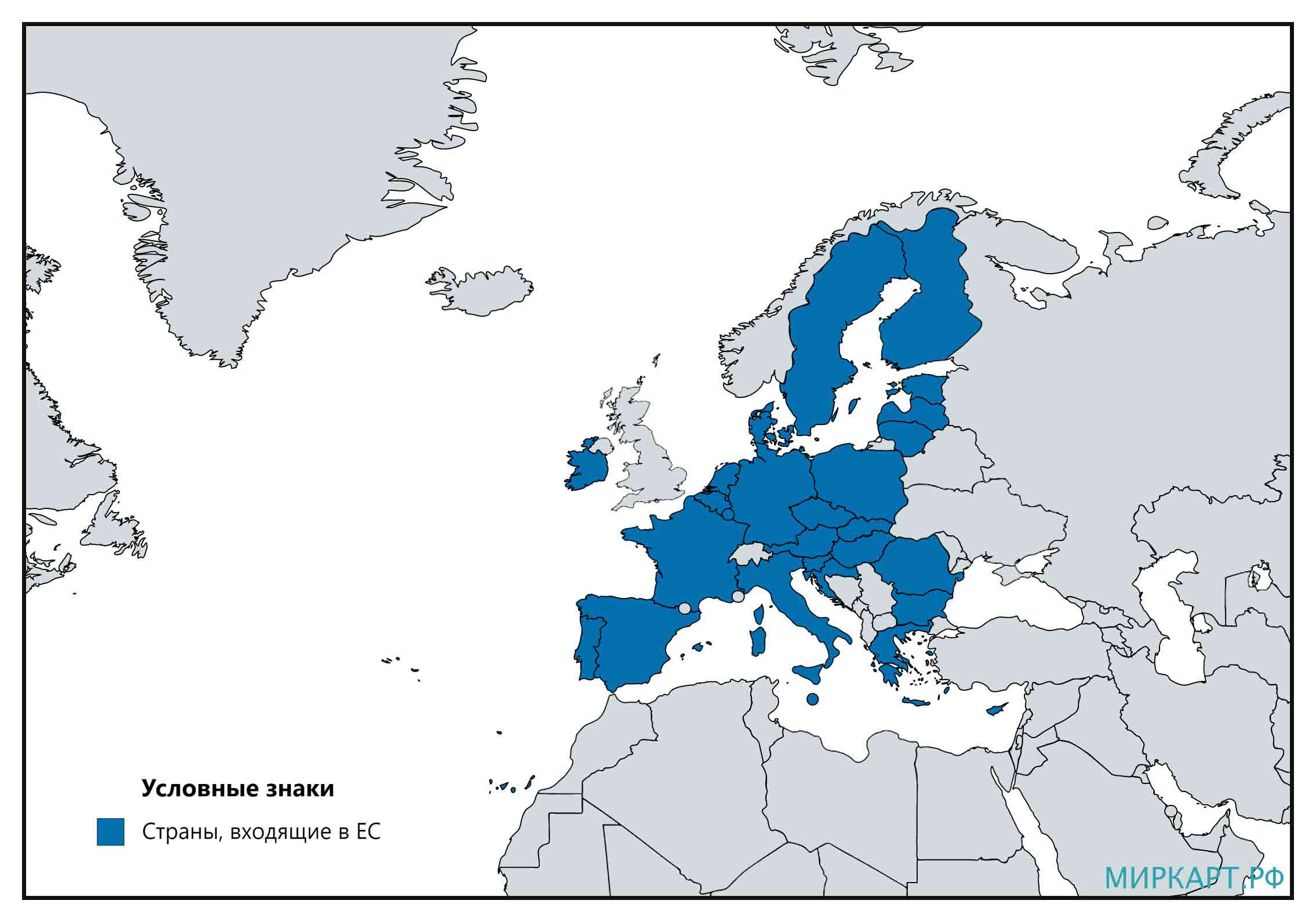 Карта ЕС (Европейского союза)