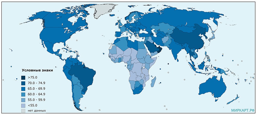 Карта населения трудоспособного возраста