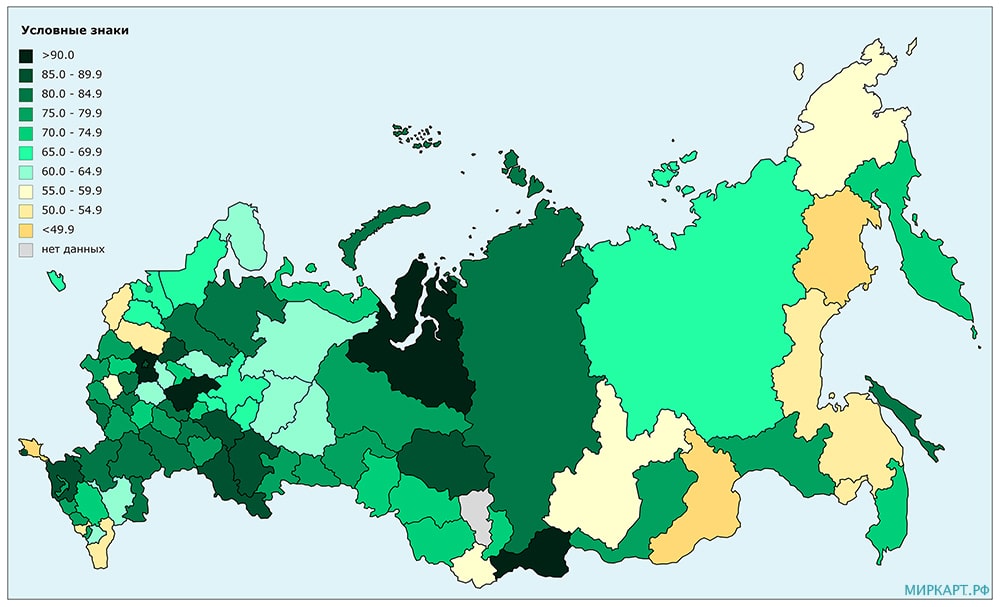 карта россии использование госуслуг в электронной форме
