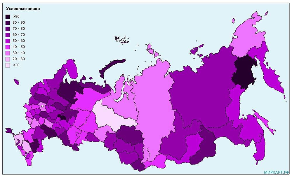 Карта России по качеству дорог