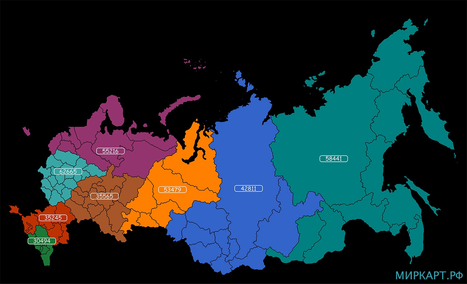 Карта России средняя зарплата по регионам